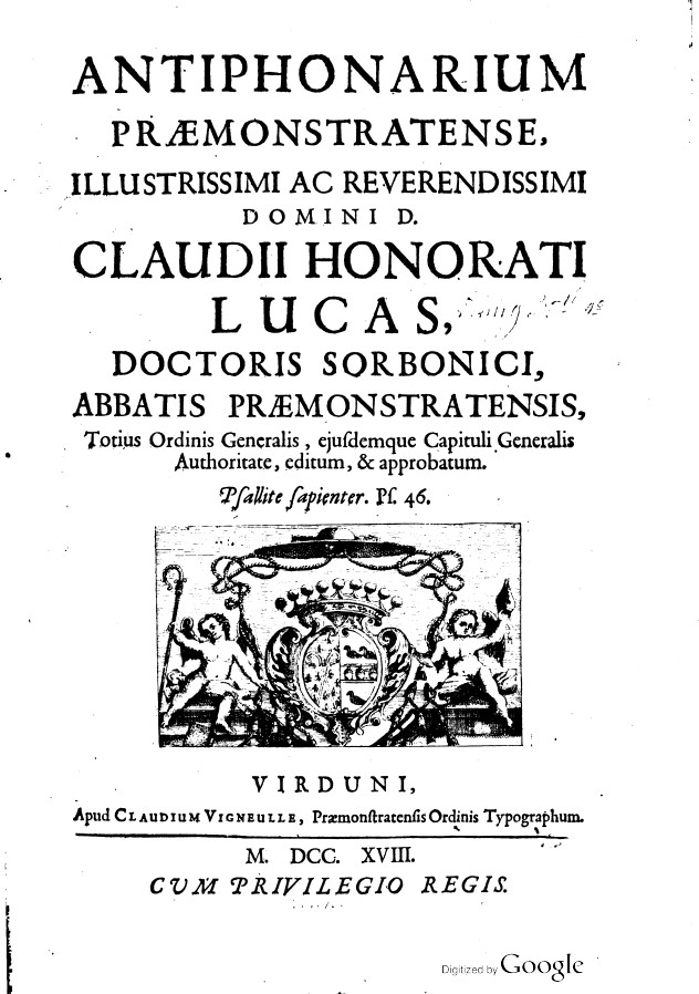 Antiphonarium Praemonstratense - 1718