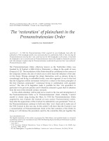The restoration of plainchant in the Pre